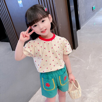迪凡熊夏季新款女童套装26岁小女孩夏装一岁宝宝衣服3时尚洋气小童