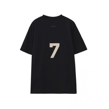 fogfearofgod第七季主线做旧数字7植绒印花短袖高街潮牌宽松t恤男黑色