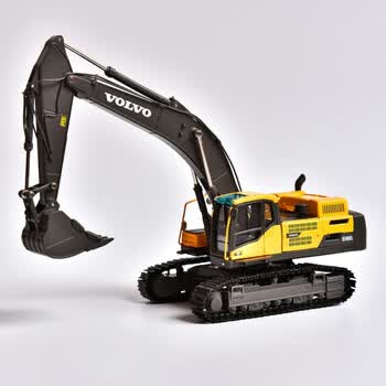970液压挖掘机 voo沃尔沃 ec220dl合金挖掘机模型工程车仿真挖机摆件1