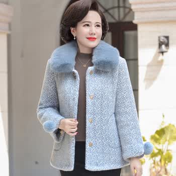 梵侈赫尔轻奢品牌中年妈妈冬装外套2021新款秋冬加棉加厚洋气水上衣中