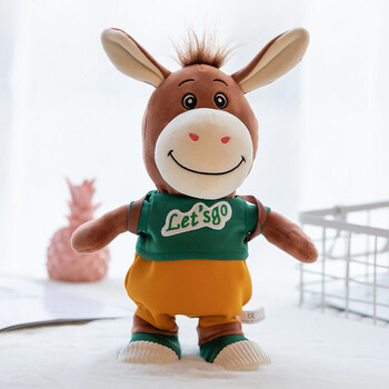 迪士尼disneystem抖音同款网红会说话的小毛驴儿童毛绒玩具会唱歌走路