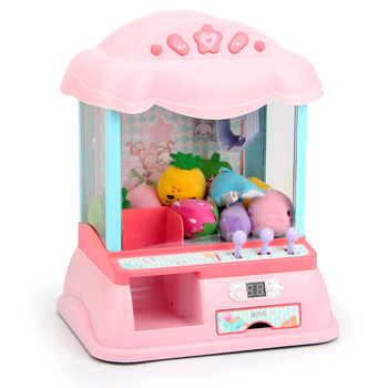 机儿童玩具女孩投币游戏机新年礼物 梦幻娃娃机【配送6只娃娃 usb线】