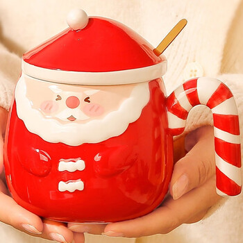柒象马克杯高颜值可爱创意水杯女生圣诞节礼物圣诞老人陶瓷水杯圣诞