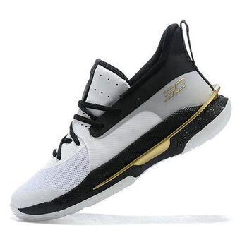 ua7代中国年curry 7糖果鸳鸯勇士主场圣诞实战耐磨篮球鞋 7白黑金 39