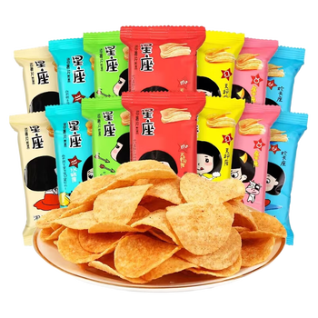 小姐星座薯片混合味网红爆款休闲食品解馋追剧推荐零食散装代发 黄瓜