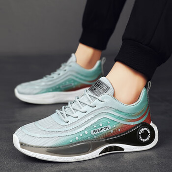 安錔官方官网男鞋春季新款飞织透气网潮鞋韩版时尚学生开学季百白绿红