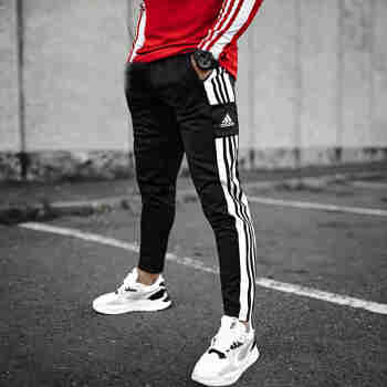阿迪达斯 （adidas）男裤 夏季新款运动裤跑步训练卫裤透气休闲针织收腿小脚长裤子 GK9545/断码处理 M(175/80A)