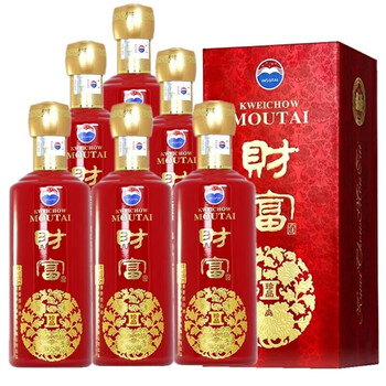 茅台moutai贵州茅台酒股份53度酱香型白酒财富珍品500ml6瓶整箱装
