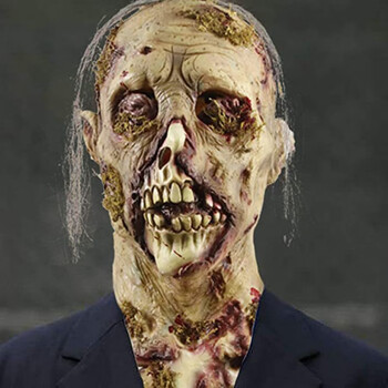 叮咚鹿密室逃脱面具 万圣节恐怖鬼恐怖面具道具丧尸乳胶头套屋密室