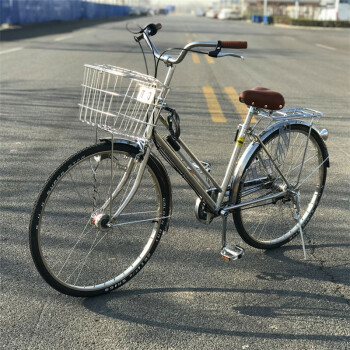 基洛夫牌出口日本不锈钢自行车通勤车休闲自行车日本自行车内三速