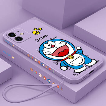 手机壳苹果13苹果12哆啦a梦12promax/xxr/xsmax/7pus/8乔鸟 【草紫色