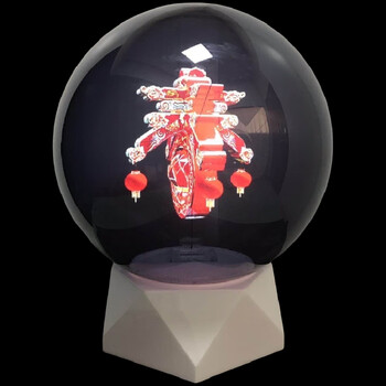 仪式道具开幕发光活动手印立柱灯光亚克力手掌装置全息启动球直径96cm