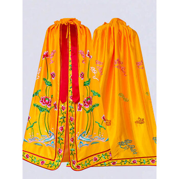 呢好酷观音菩萨衣服莲花披肩泰山奶奶斗篷佛袍佛衣神像衣服寺庙还愿