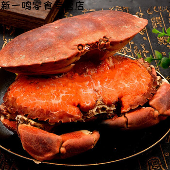 面包蟹 新鲜超大冷冻海鲜熟冻螃蟹黄金蟹海蟹即食珍宝蟹 400-600g 1只