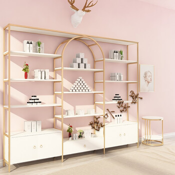 直播展示货架北欧美容院化妆品展示柜包包置物架ins货架多层直播间