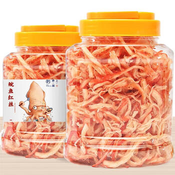 手撕鱿鱼丝孕妇儿童海味零食小吃干货包装袋装 【罐装】鱿鱼红丝250g