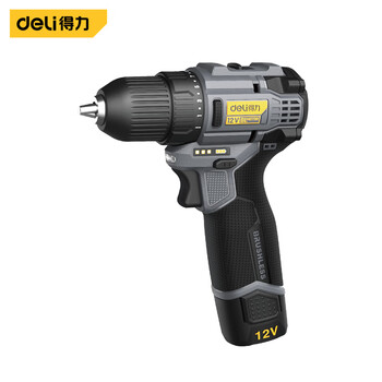 得力(deli) 无刷单锂电电钻充电钻手电钻电起子电动螺丝刀套装 12V28N.m1500mAh双电池 DL-DZ12-S1D1