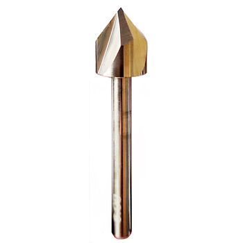 钨钢倒角钻头4刃合金沉孔刀pcb线路板碳纤维90度埋头钻嘴锥面锪钻80mm