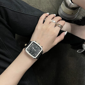 迪赛男disainan黑色霸气大表盘手表女款轻奢小众高级女士名牌休闲防水