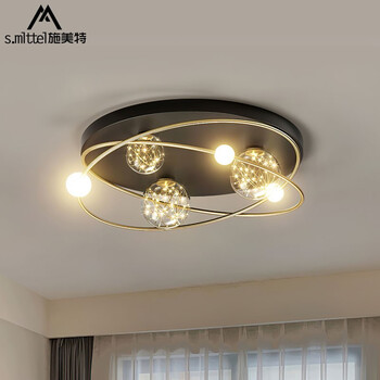 卧室吸顶灯2022年新款简约现代主卧房间灯创意满天星轻奢北欧吸顶灯具