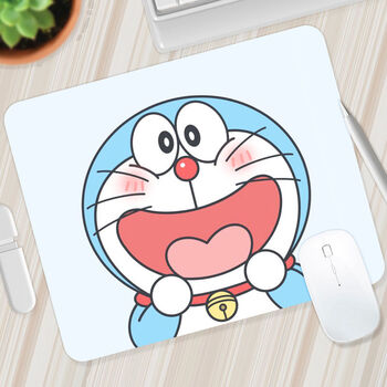 可爱哆啦a梦鼠标垫笔记本小号蓝胖子圆形办公键盘垫简约卡通桌垫街米