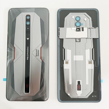 6pro后盖玻璃 nx669j手机壳后壳 电池盖 外壳 红魔6pro后盖冰刃银(带