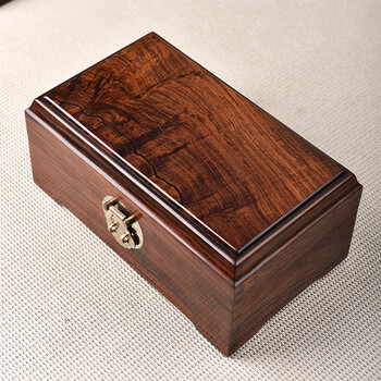 鼎物首饰盒老挝大红酸枝珠宝首饰盒饰品手饰收纳盒老红木交趾黄檀独板