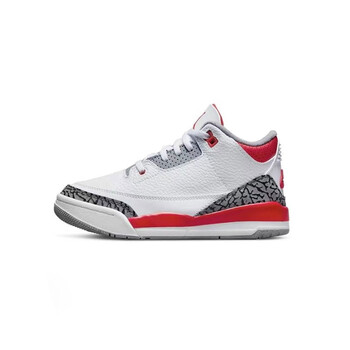 jordan 3 retro 中童aj3童鞋青少年鞋,潮流限定款 dm0966-160  白红