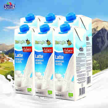 索斯特（soster）纯牛奶全脂1L奥地利原装进口0添加生牛乳盒装非整箱 1L*6盒