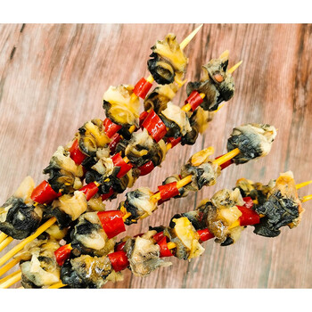 香辣田螺串烧烤串铁板油炸螺肉串商用食材新鲜冷冻调理海鲜半成品80串