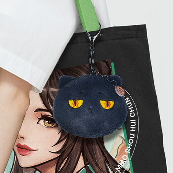 烟雨江湖周边煤球毛绒挂件公仔猫咪挂饰煤球挂件柳如意帆布袋