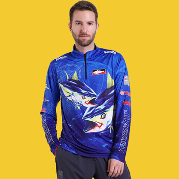 新款钓鱼服防晒衣钓鱼服路亚海钓垂钓服防紫外线鲨鱼立领战衣jl057单