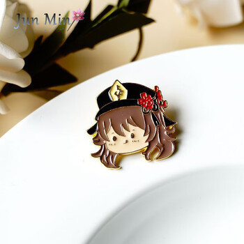 二次元动漫原神周边胸针甘雨公子胡桃可莉温迪刻晴魈滴油徽章 j3.