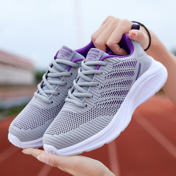 网面鞋女休闲女鞋运动鞋女跑步鞋夏季飞织透气妈妈鞋轻便舒适潮鞋女