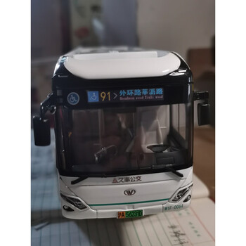 恺宇143上海公交申沃白金刚客车模型万象纯电动巴士男孩玩具49路91路