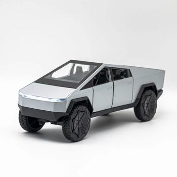 车致特斯拉cyber玩具车124特斯拉汽车模型cybertruck合金车模赛博皮