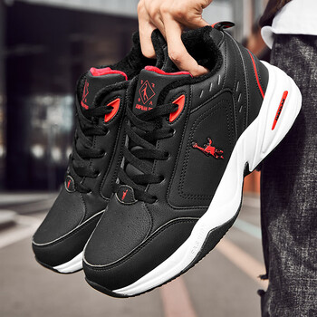 乔丹格兰joedongolan秋冬季运动鞋男加棉加绒保暖男鞋轻便放水防滑