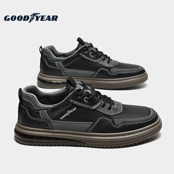 固特异男鞋时尚老爹鞋休闲鞋男2022个性拼色板鞋平底低帮系带透气鞋子