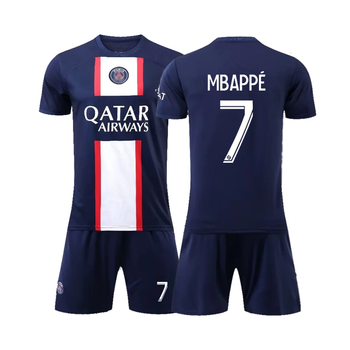 成人梅西球衣30号足球训练服定制团购印字 姆巴佩球衣7号(22-23主场)