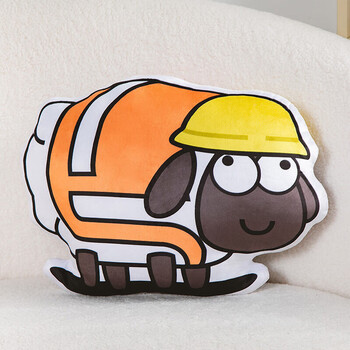 迪士尼disney包达瀚动漫周边可爱羊了个羊抱枕毛绒玩具绵羊公仔趣味