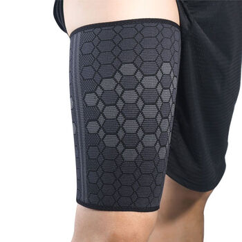 傲春运动护大腿保暖防冻骑车羽毛球护腿弹性防滑男士针织防寒大腿套女