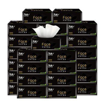 洁柔抽纸巾黑face3层30包整箱可湿水纸巾婴儿用纸