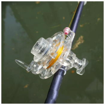长杆短线传统钓塑料卷线器钓鱼绕线轮渔线轮轻大容量手竿泄力轮l1 46mm轮+中号导线环