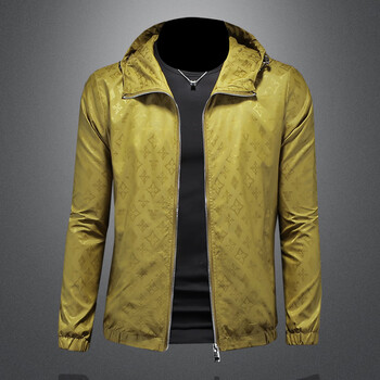 dk品牌男装夹克男士新款休闲韩版修身连帽百搭时尚潮流外套上衣服