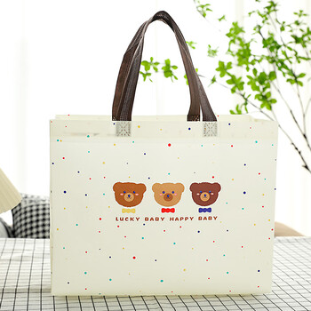 云舵三只小熊无纺布袋子购物袋服装店手提袋童装袋礼品袋服装袋子批发