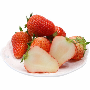 密农人家新鲜白玉草莓自然成熟白芯香甜350g
