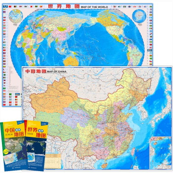 中国 世界地理地图 套装全2册防水耐折撕不烂地图 0 87米 0 6米 摘要书评试读 京东图书