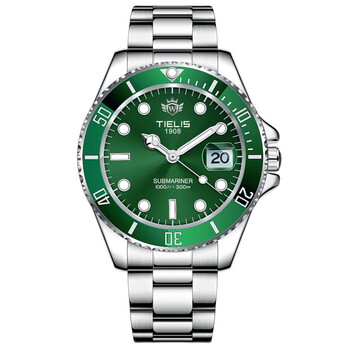 tielis - 铁利时 新款綠水鬼手表男士全自动机械表夜光防水瑞士潜航者