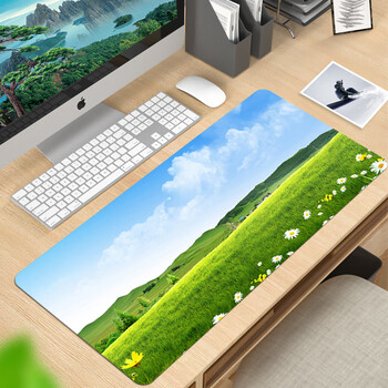 沁宣 风景鼠标垫大号桌垫办公商务超大加厚包边锁边防滑游戏电竞家用