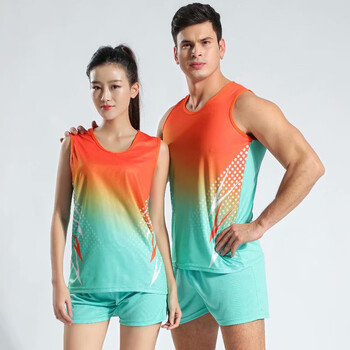 田径训练服体考长短跑比赛运动服马拉松跑步男女背心套装定制 diy定制